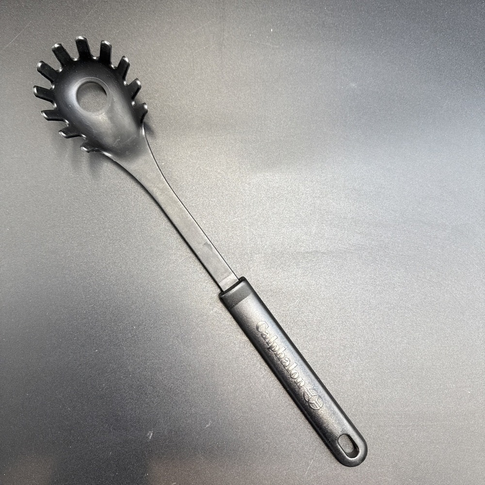 CALPHALON Black Nylon Pasta Spaghetti Serving Cooking Utensil Heat Resistant 400